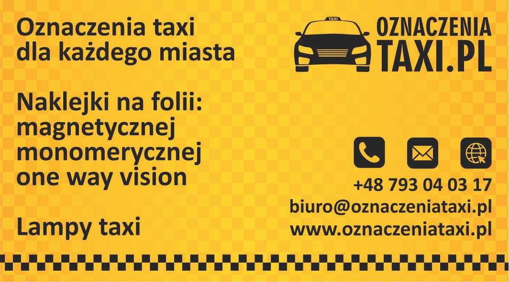 Naklejki Uber czarne białe naklejki Bolt zielone białe warszawa taxi