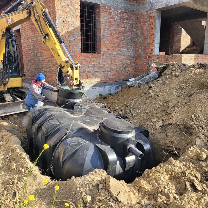 Міні екскаватор самоскид мінік фундамент септик послуги екскаватора