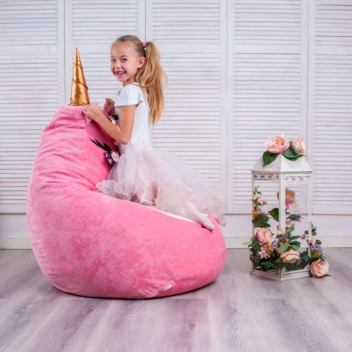 Одноріг! М'яке Крісло Мішок Груша Пуф Кресло Мешок Единорог.