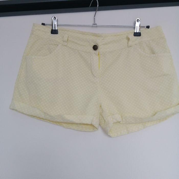 Szorty damskie żółto-białe L/XL