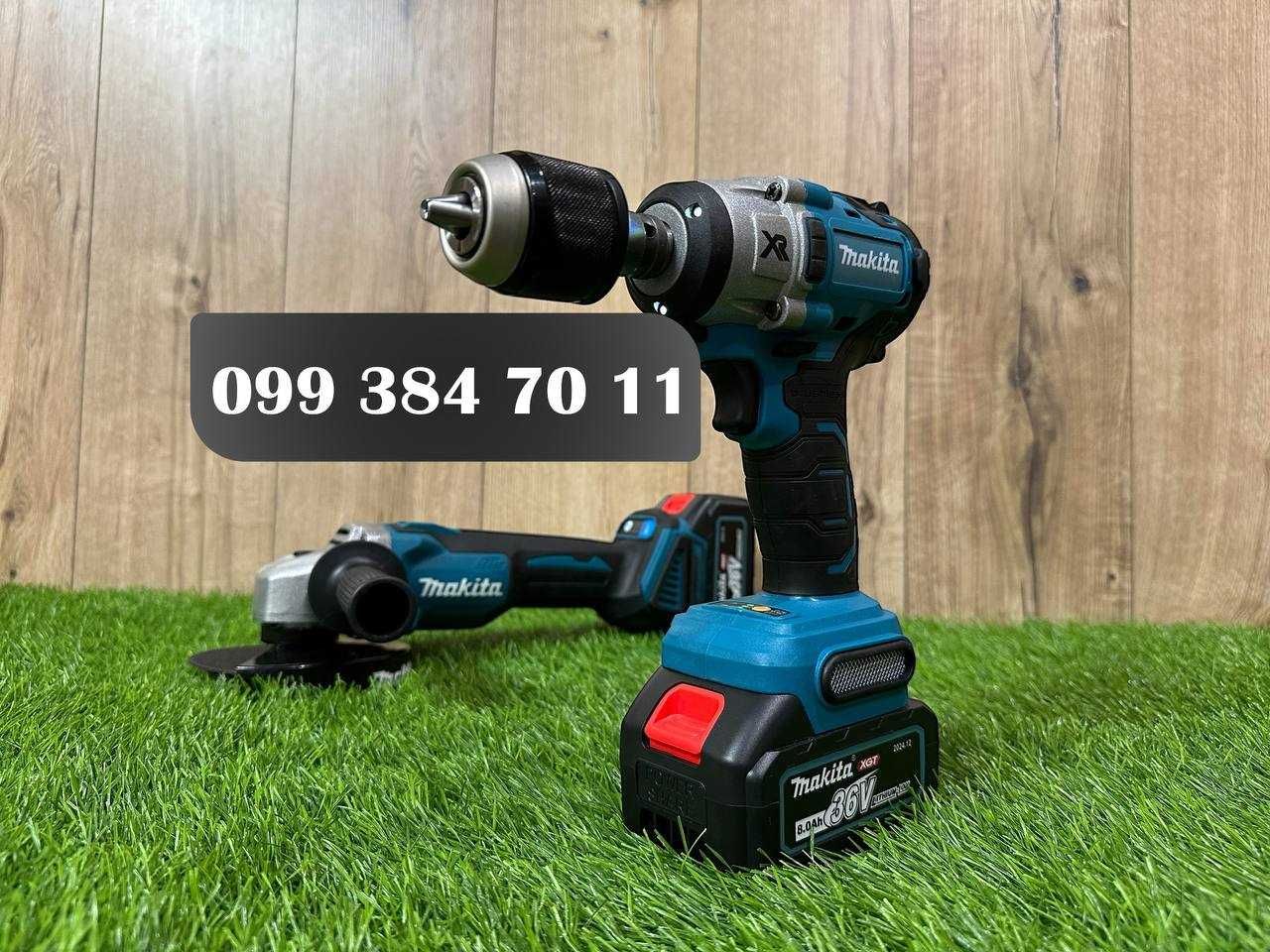 Набор акумуляторный Makita Болгарка 1500Вт Гайкокрут На 650Nm Импакт