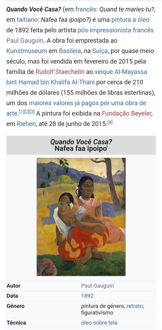 Quadro réplica de Paul Gauguin - Quando você casa?