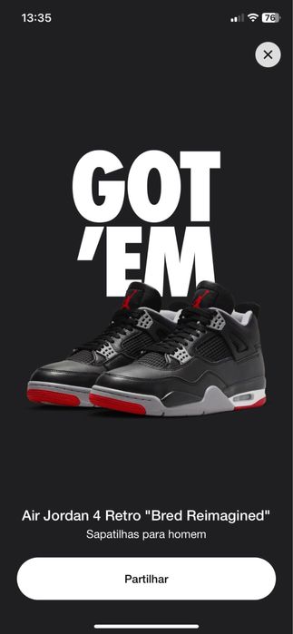 Air Jordan 4 Retro Bred Reimagined 42.5 e 43