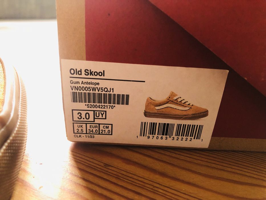 Buty Vans 34 miodowe
