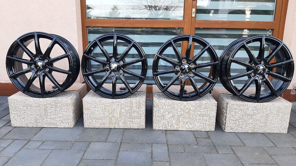 Nowe Alufelgi 5x108 R17 Czarny Połysk Peugeot 3008,5008 Citroen Okazja