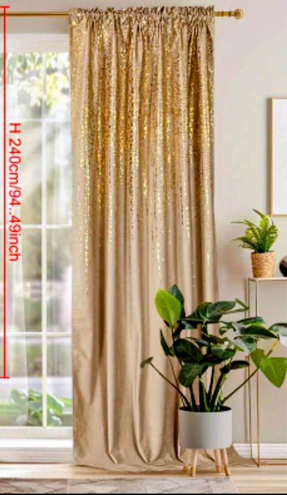 Zasłony złoty descz beżowe welurowe aksamitne