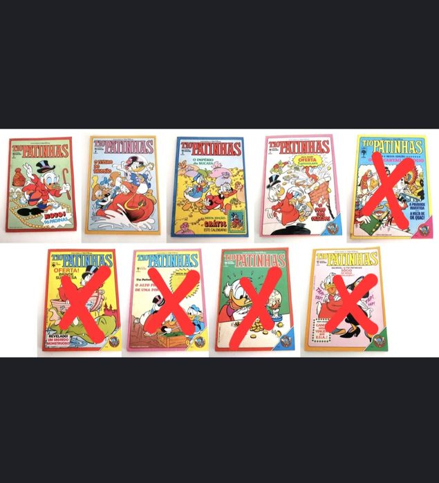 Tio Patinhas, 9 livros, editora Morumbi 1985/86