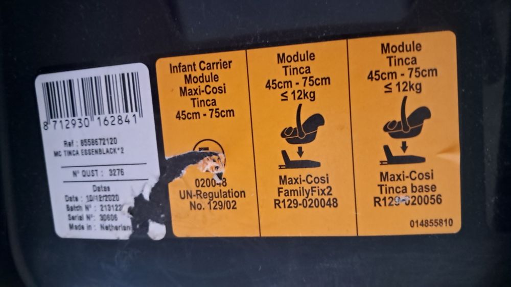 Maxi cosi tinca +baza