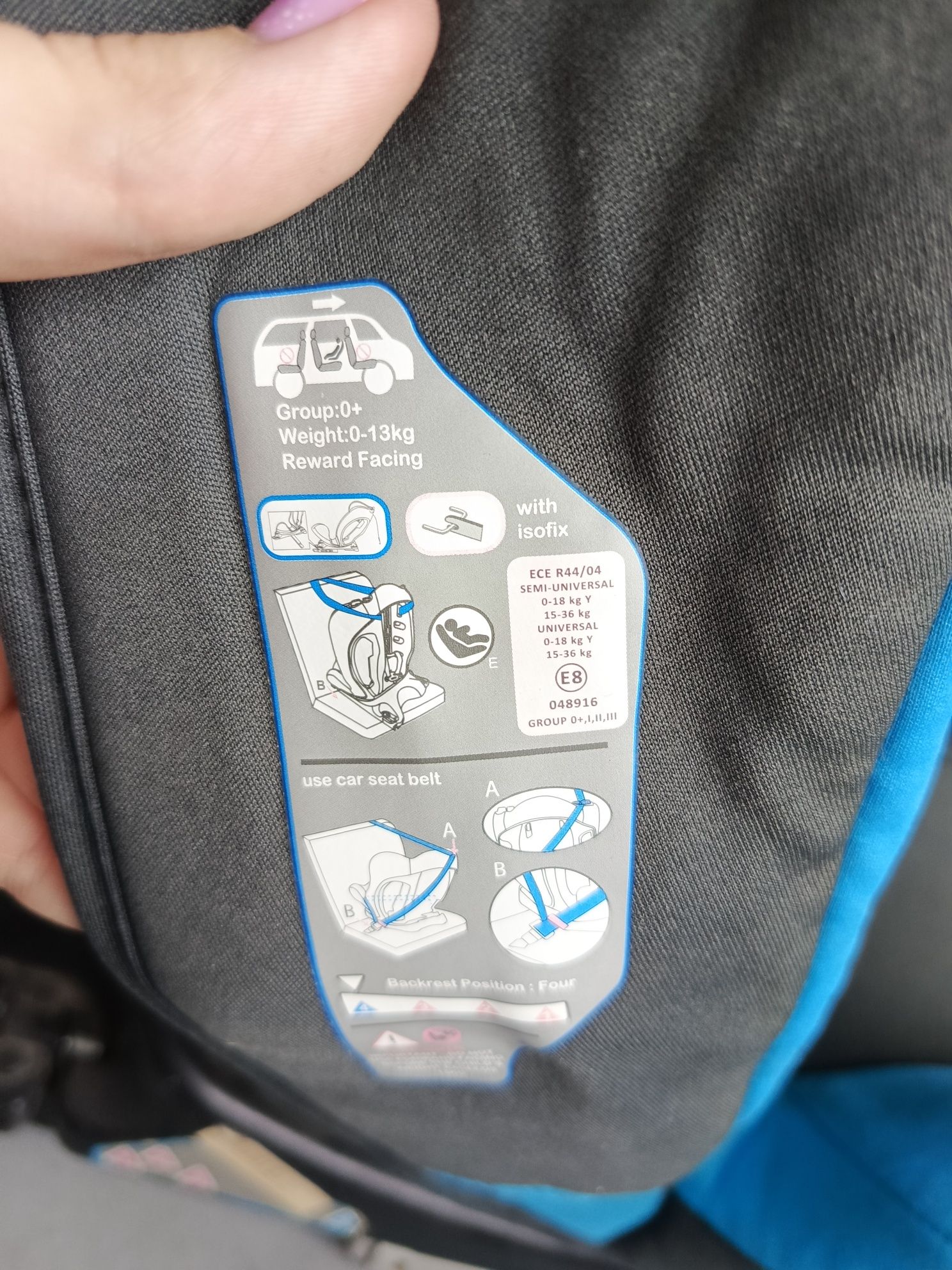 Fotelik samochodowy lionelo 0-13kg isofix