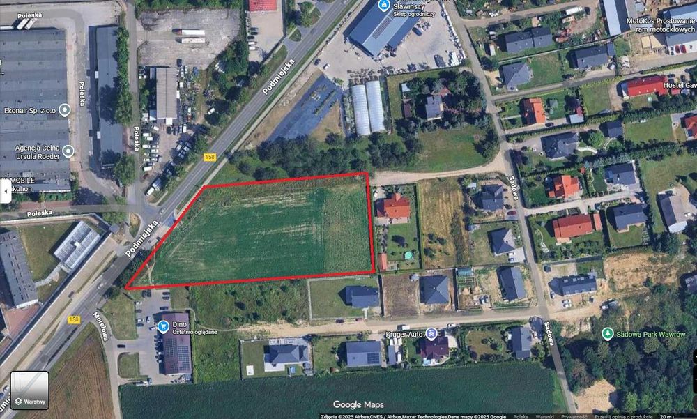 Działka komercyjna 6 600 m² na wynajem – Wawrów k. Gorzowa Wlkp.