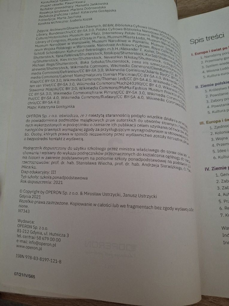 Podręcznik używany  historia 3 cz.1  zakres podstawowy Operon