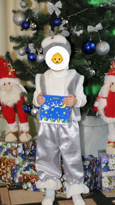 Дитячий новорічний костюм Зайчика Сірий для хлопчиків 3-6років!