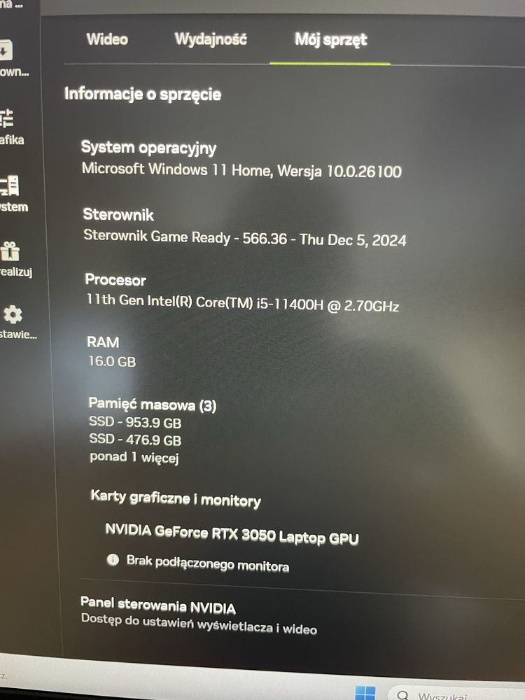 Laptop gamingowy MSI Thin 11UC