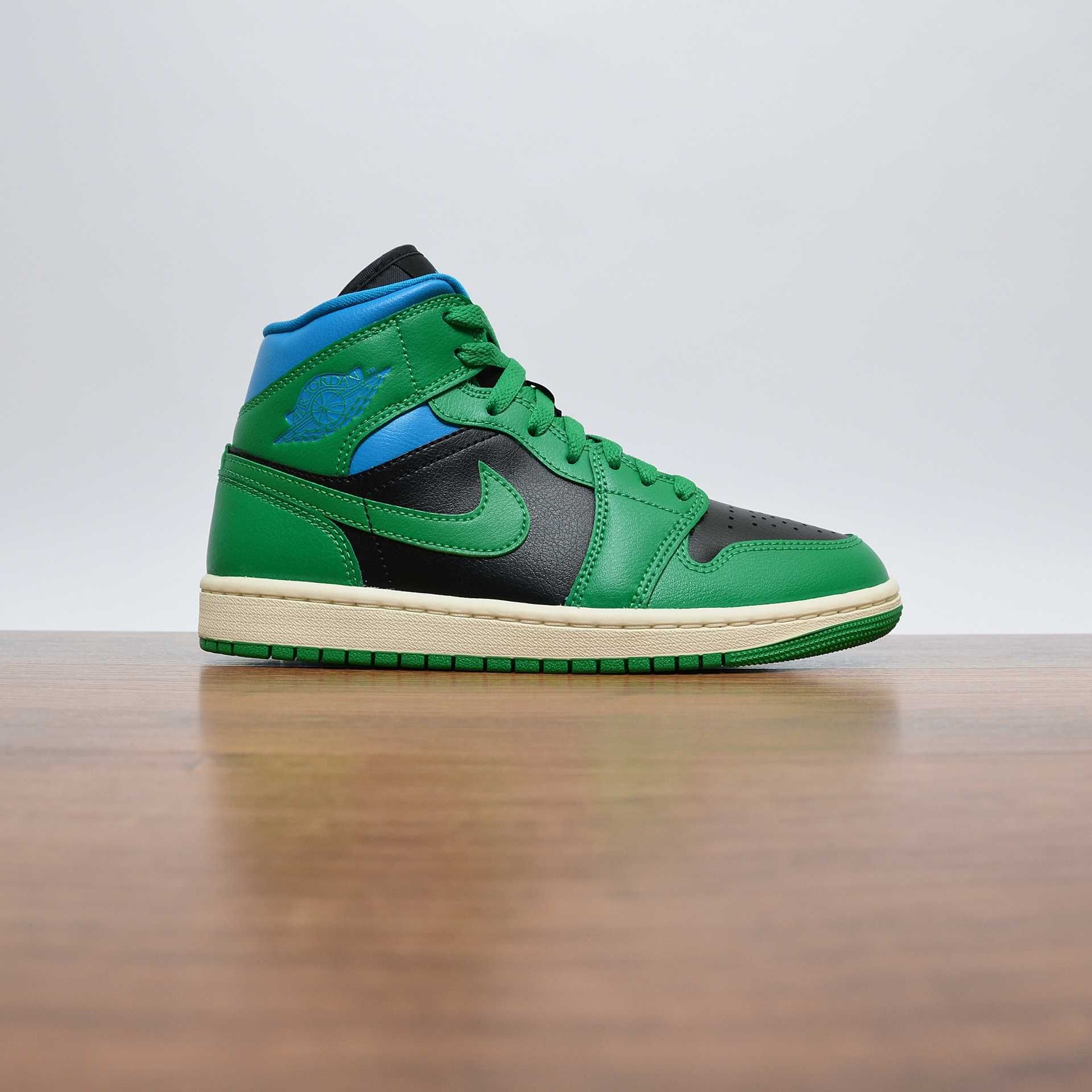 Nike Air Jordan 1 Mid Lucky Green кроссовки оригинал 38.5 / 24.5см