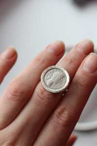 Шикарное кольцо с монетой римской империи (138-161 гг)