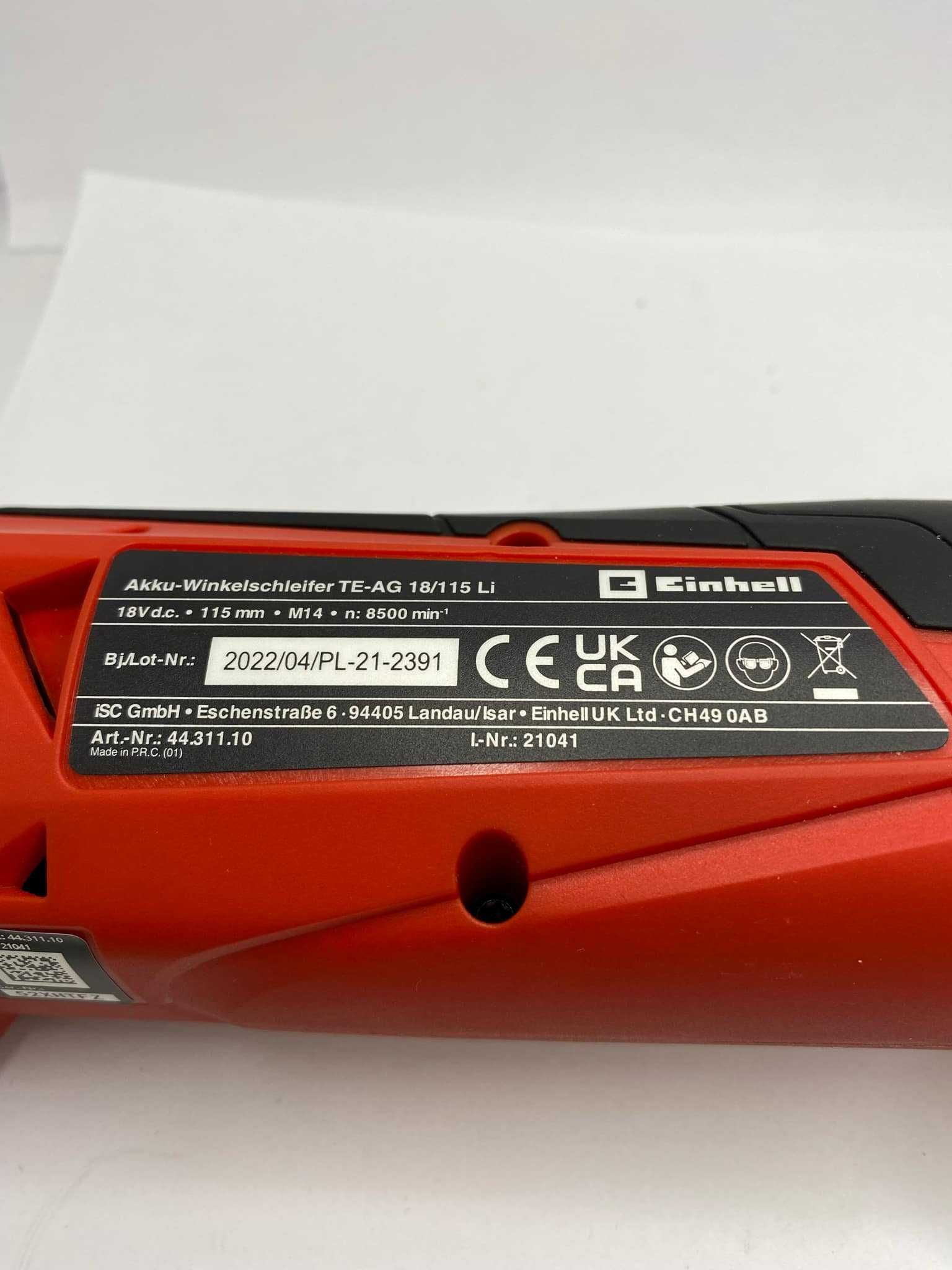 Szlifierka Kątowa Einhell TE-AG 18/115 II
