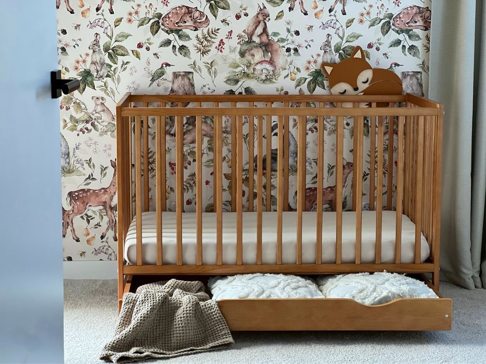 Drewniane łóżeczko Magda złoty dąb 120x60cm