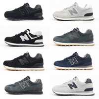 Чоловічі кросівки new balance 574 чорні сині сірі нью беланс