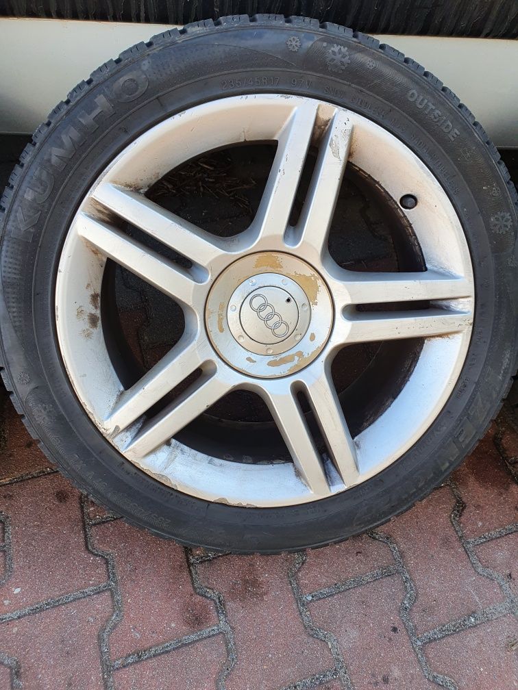 Oryginalne Felgi 17" Audi 5x112 Et45 + 235.45.17 Zima