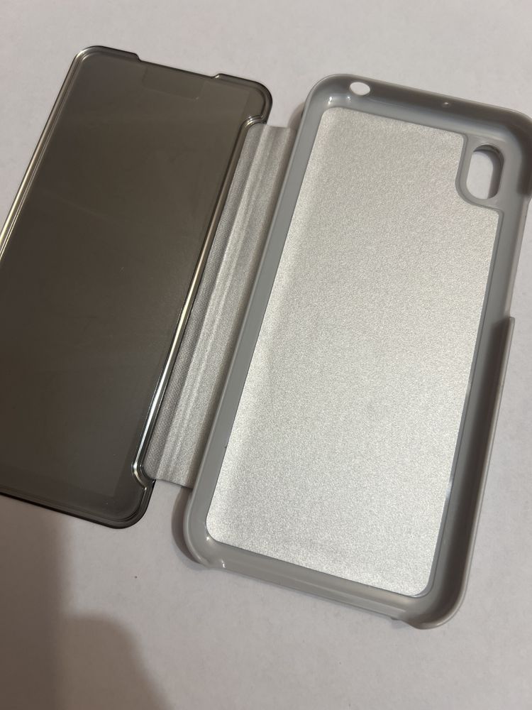 Etui Lustro Clear View Huawei Y5 2019 | Srebrne