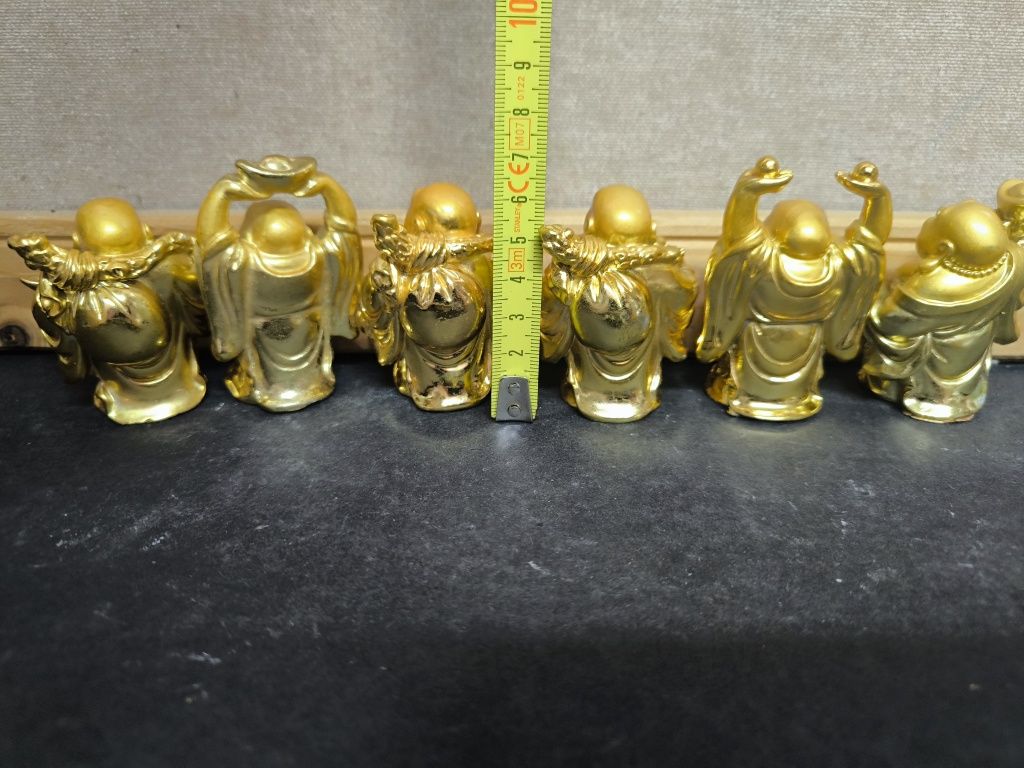 6 Estatuetas Buda Douradas