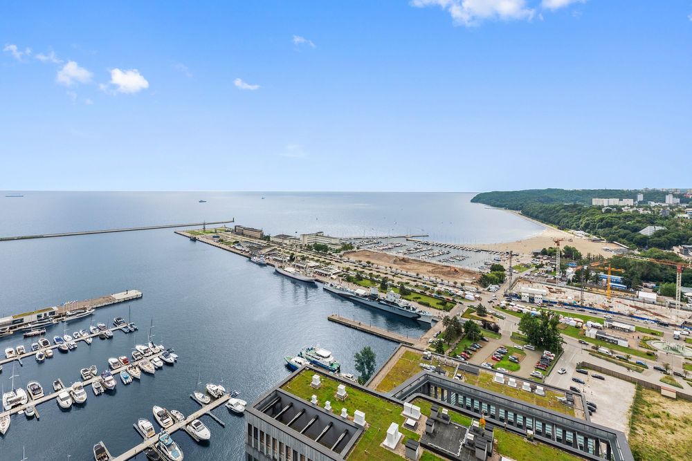 Sea Towers/studio na XXIX kon. z widokiem na morze, panoramę miasta