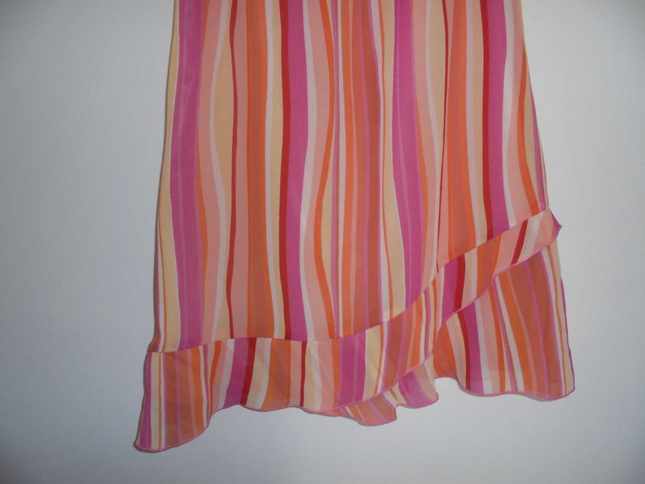 vestido de senhora as riscas