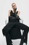 Брюки с разрезами и с юбкой сверху от zara