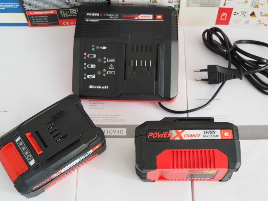 Komplet EINHELL bateria akumulator 18v 5,2Ah x2szt ladowarka X Charge