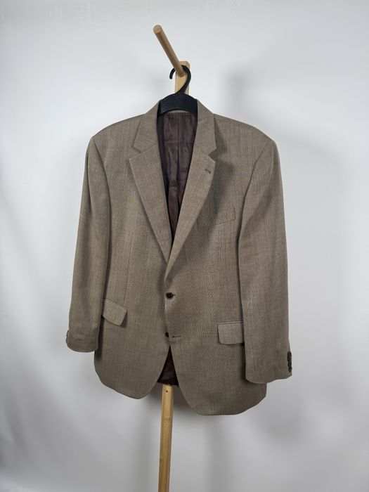 Carl Gross wełniana marynarka z dodatkiem jedwabiu L