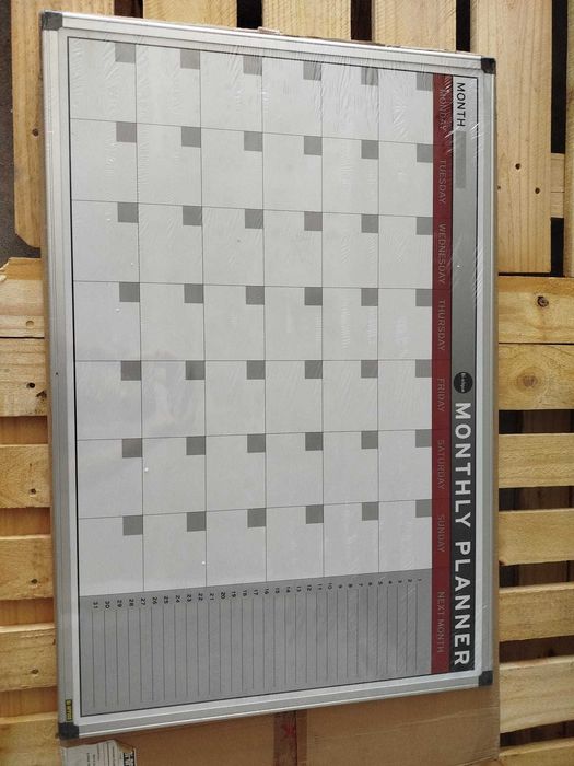 BI-OFFICE Quadro Plano Mensal, Magnético, 600 mm x 900 mm