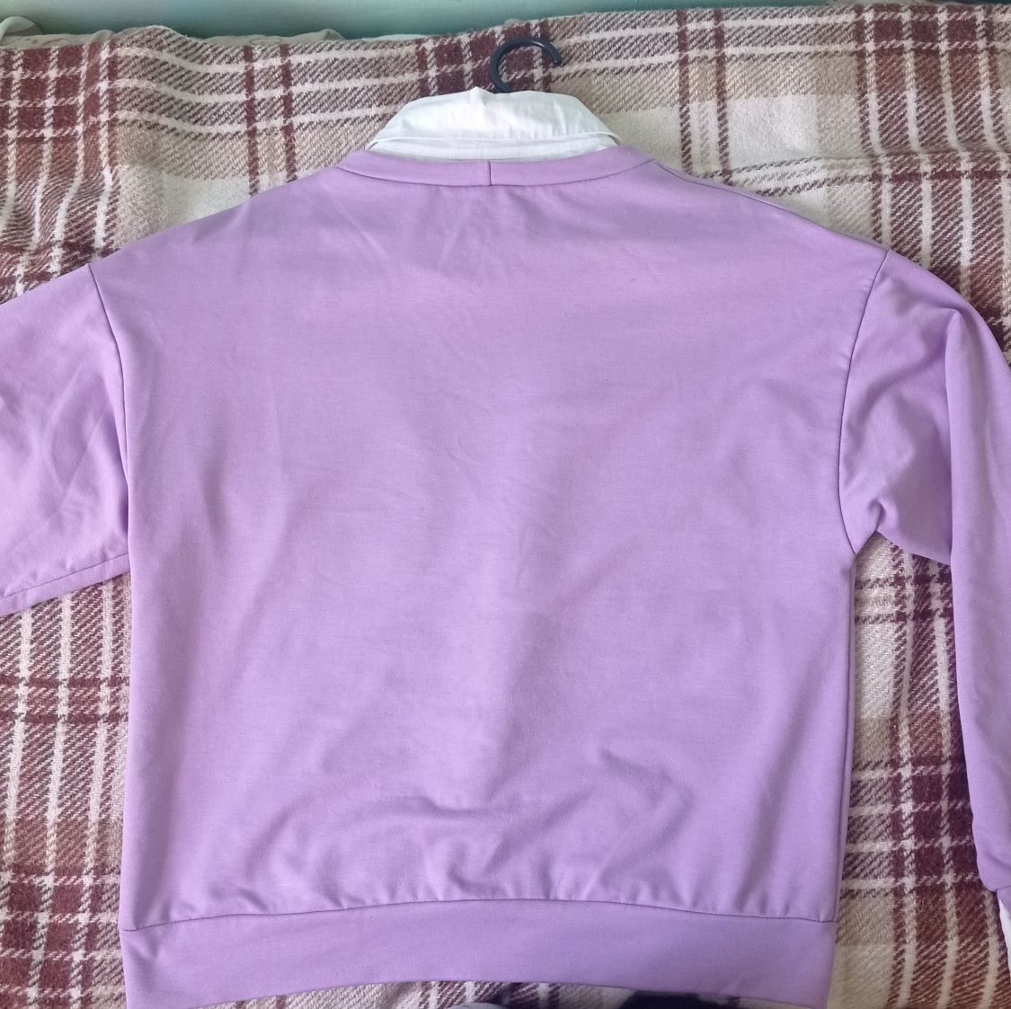 Фіолетовий світшот з імітацією сорочки, розмір М