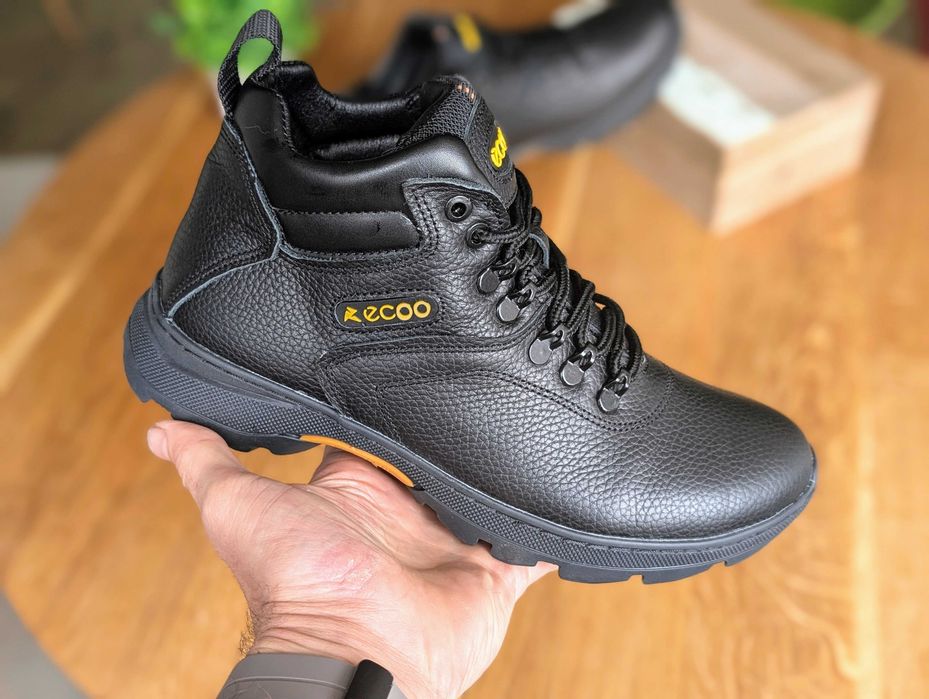 Чоловічі змові кросівки черевики натуральна шкіра прошиті міцні теплі