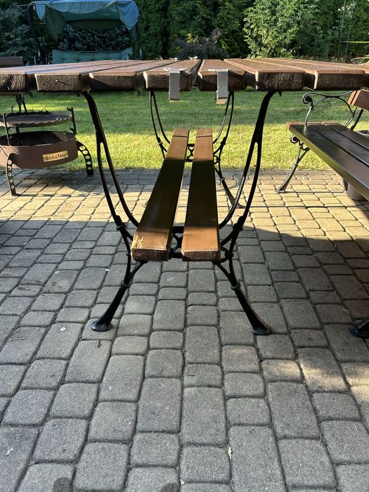 Meble ogrodowe, żeliwna konstrukcja