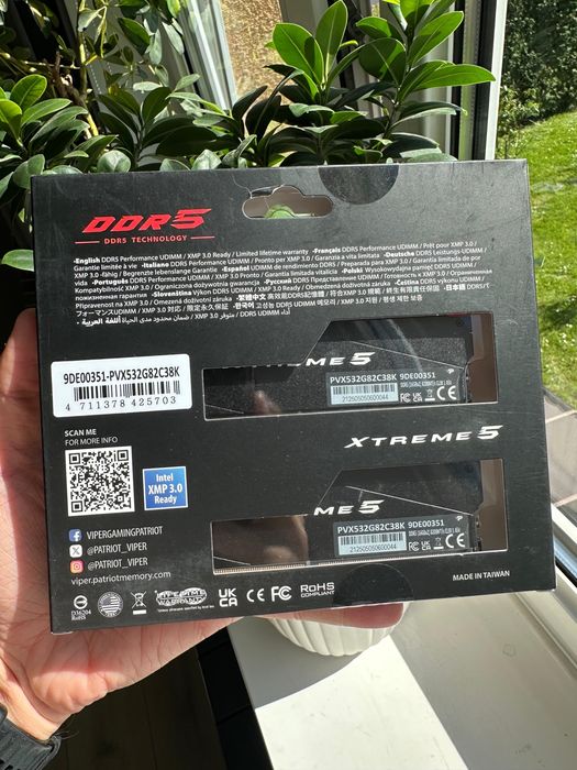 Pamięć RAM DDR5 Patriot Viper Xtreme 5 32GB (2x16GB) 8200 MHz CL38