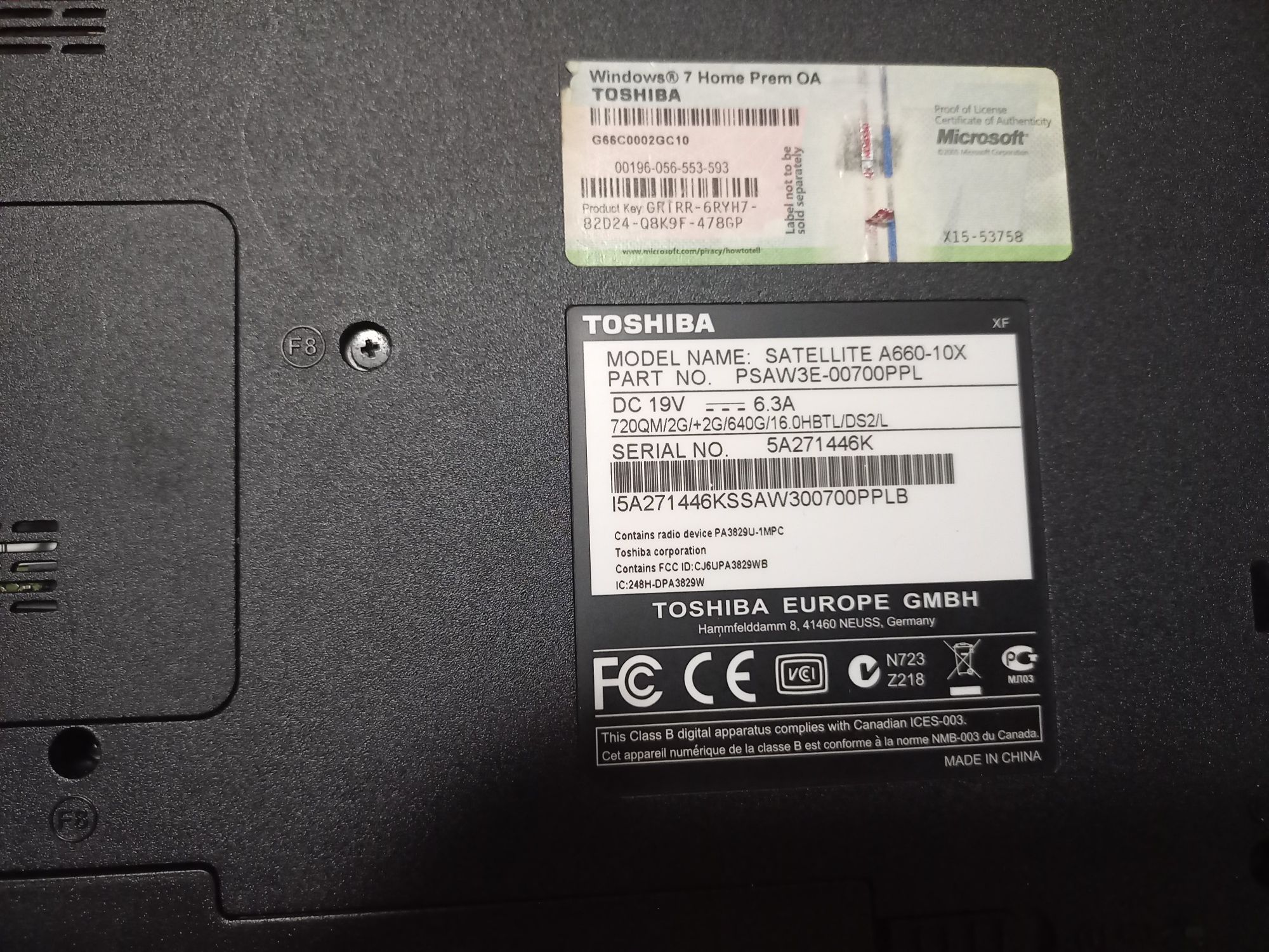 Ноутбук Toshiba Satellite A 660 -10X