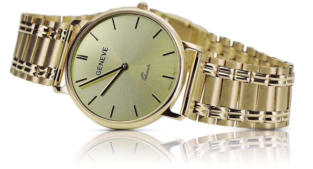 Złoty zegarek damski 14k 585 Geneve mw004ydy&mbw009y-f Wrocłąw biżuter