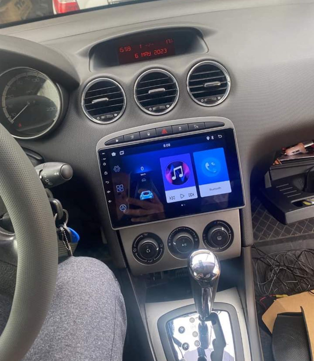 Rádio Android 12 com GPS Peugeot 308/408 (Novo)