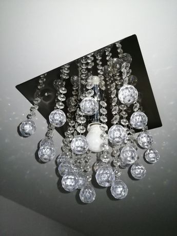 Lampa sufitowa żyrandol kryształowy 2 sztuki