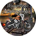 Opłatek na tort Urodziny Motor Harley Davidson Yamaha Wsk