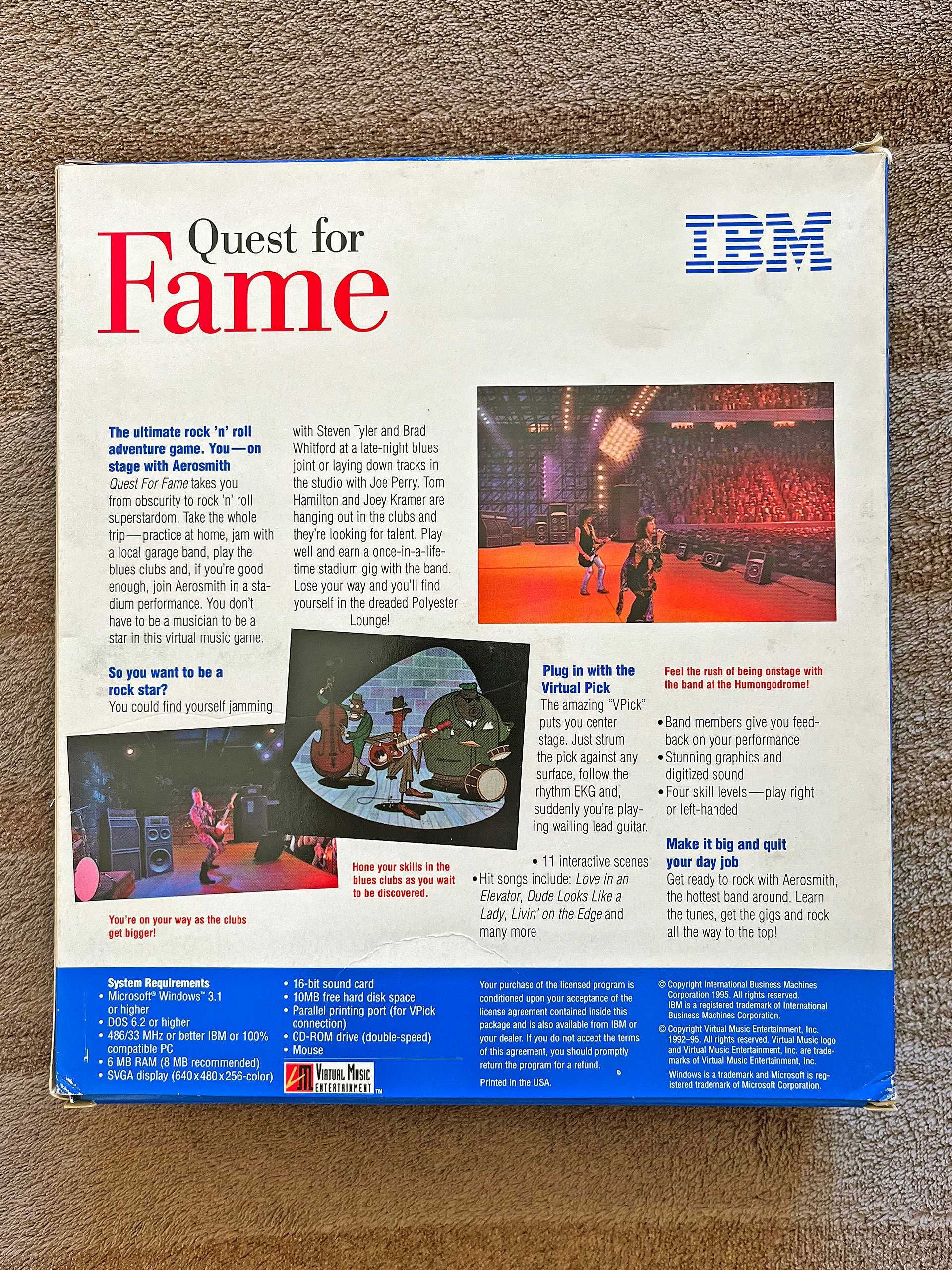 Quest For Fame - 1995 - PC CD - Big Box - Wydanie USA (Folia)