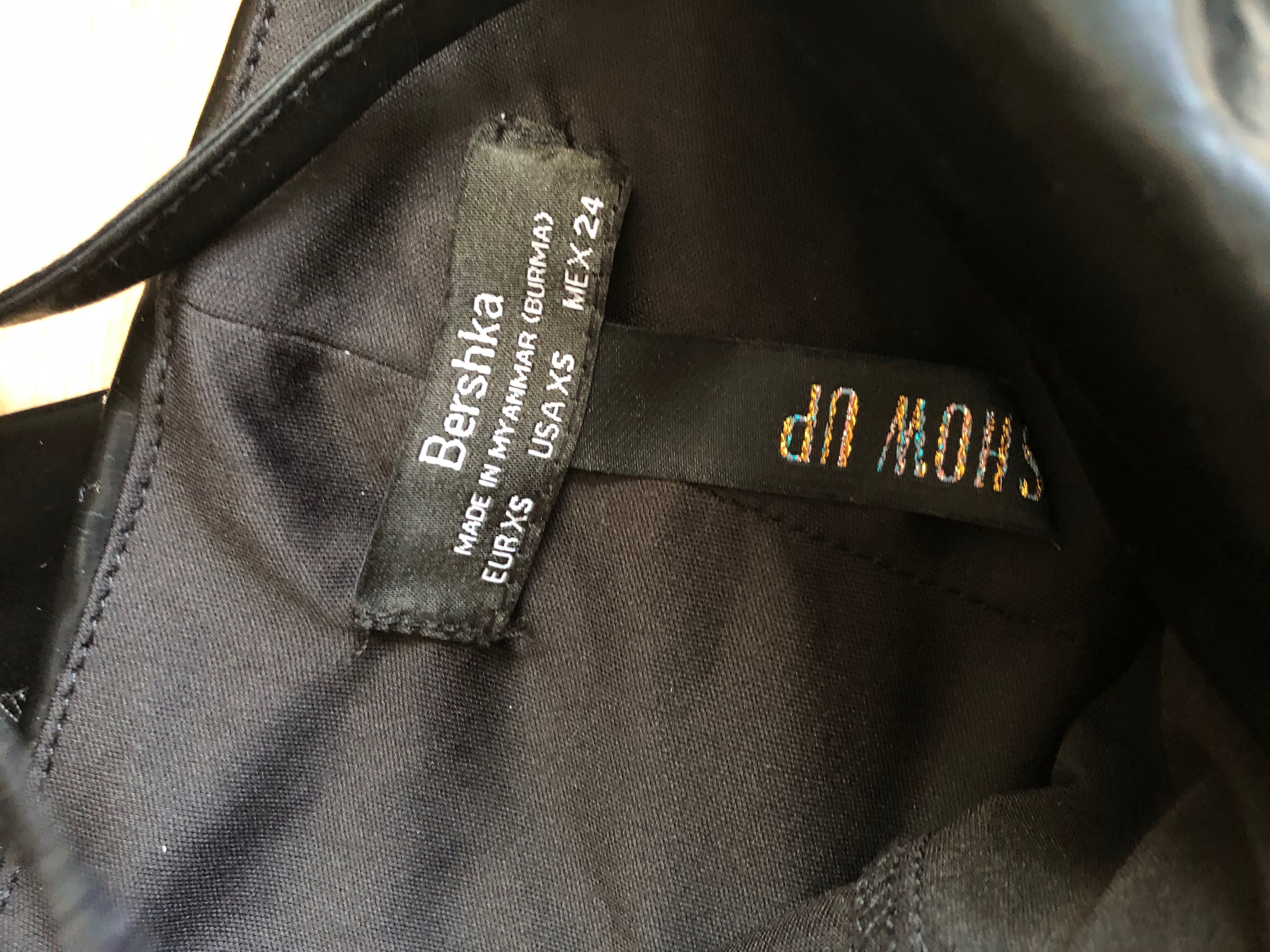 Bershka show up sukienka lateks eco skora