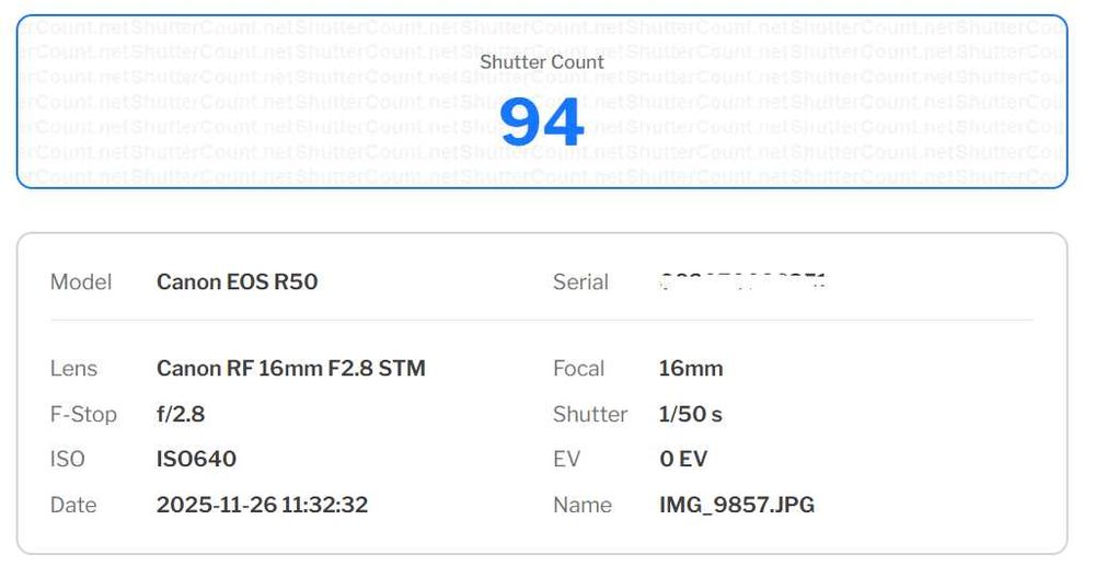 Body Aparat bezlusterkowy Canon R50 Stan idealny, przebieg 94 zdjęcia