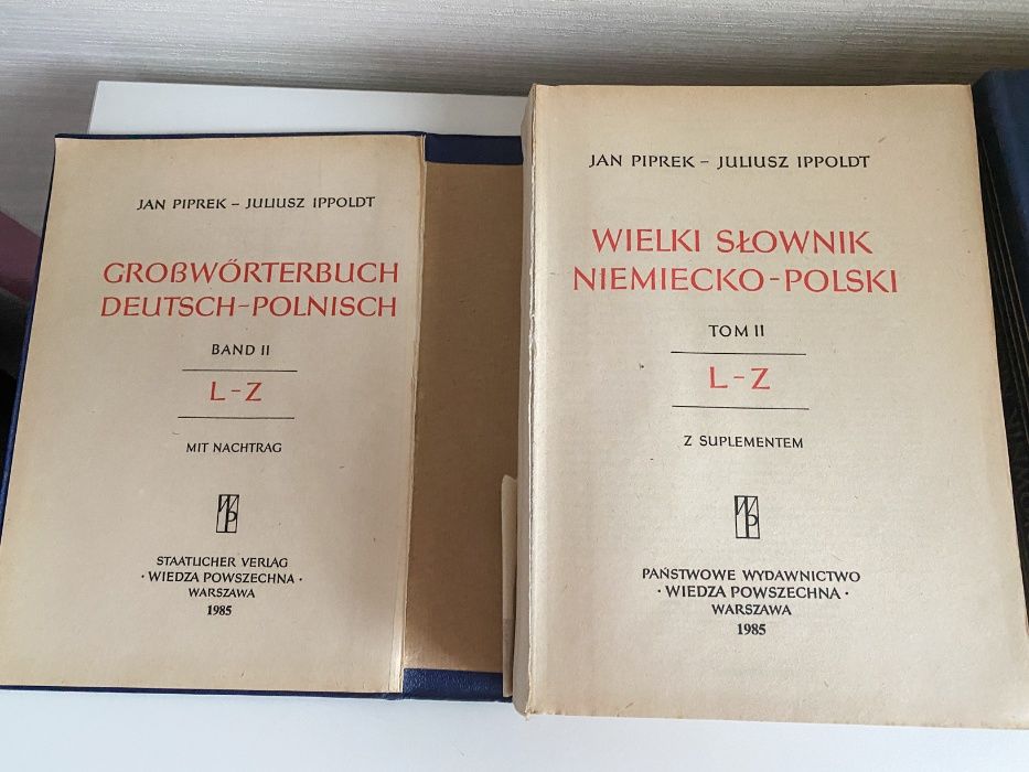 Wielki słownik niemiecko-polski z suplementem WP 1985