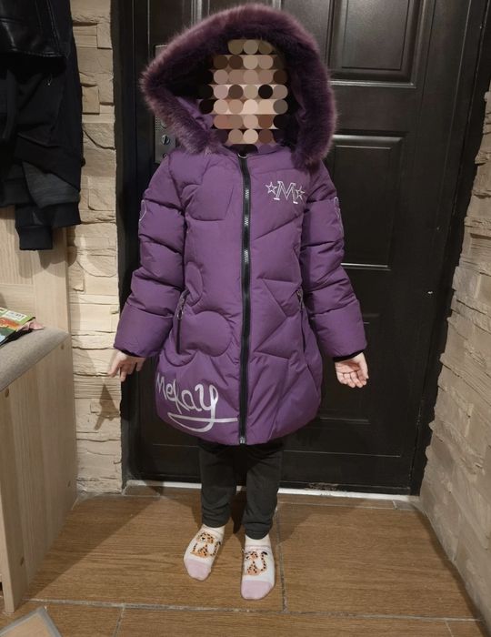 Płaszczyk zimowy dla dziewczynki 128