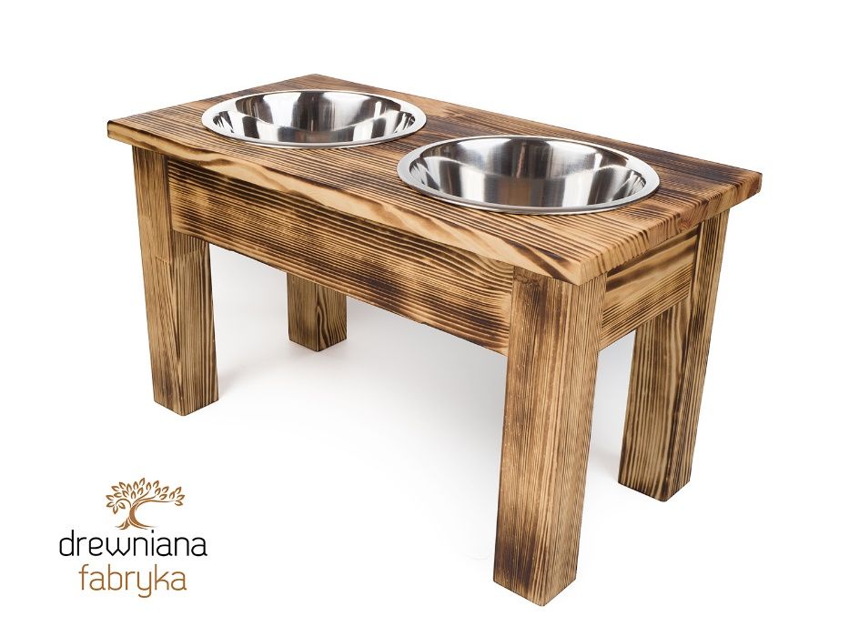 Miski dla psa na stojaku 2 miski roz.L 1,8 L