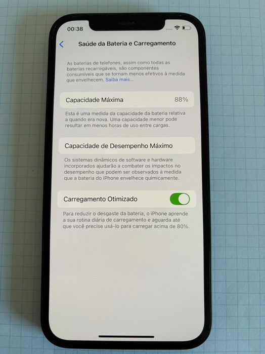 IPHONE 12 128GB - Cor Preto, excelente estado, Bateria com 88%.