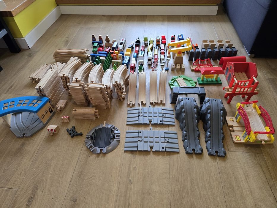 Drewniane tory ikea, brio, lidl, mix