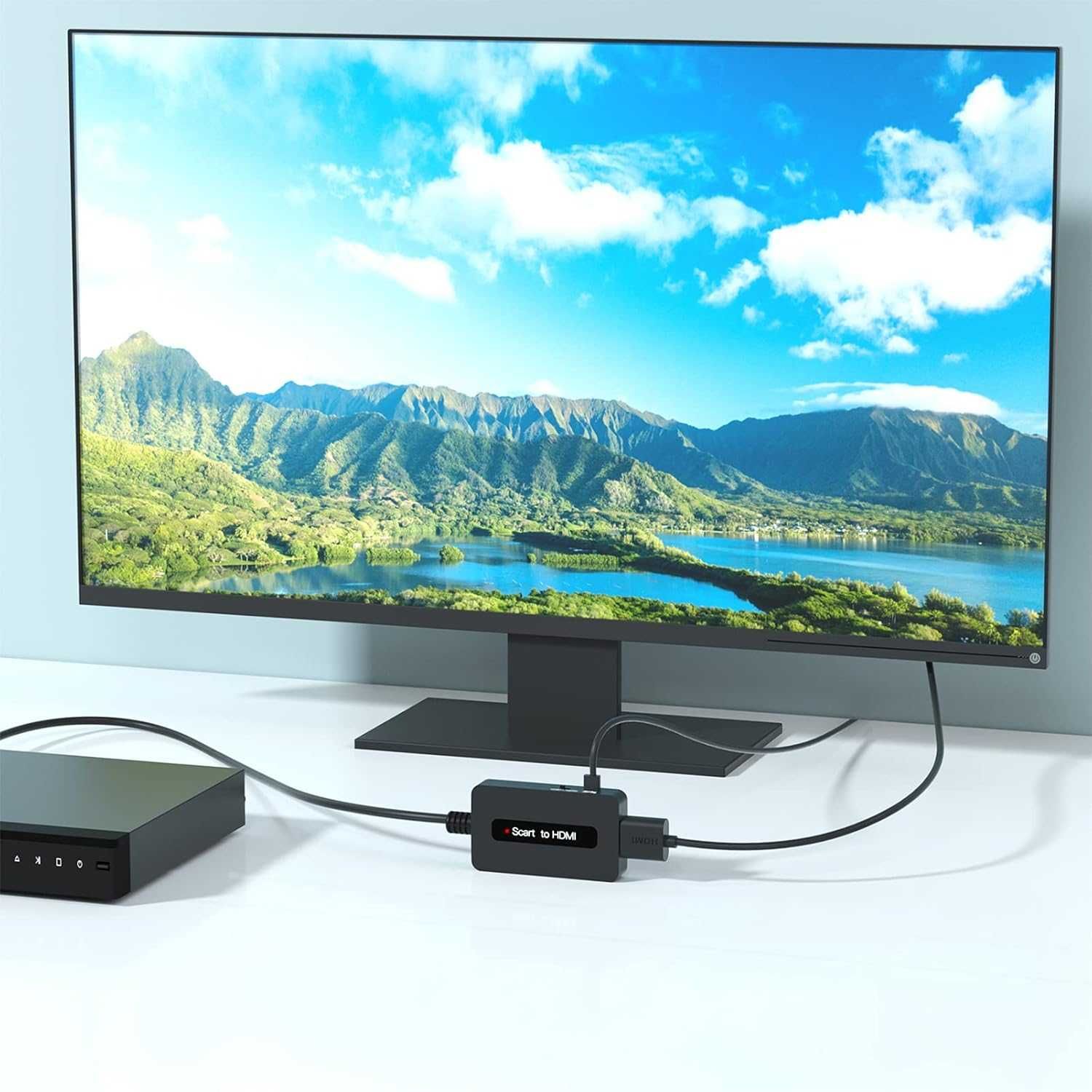 Konwerter adapter kabli Scart na HDMI 1080p 720p 492