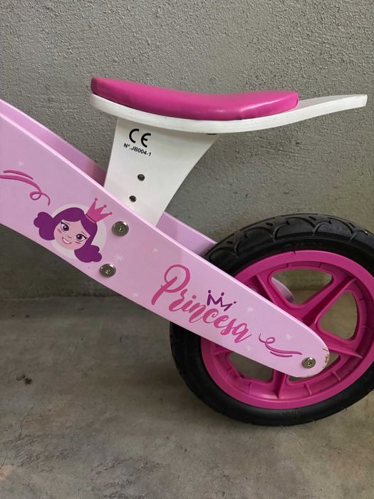 Bicicleta Princesa sem Pedais em Madeira Woomax